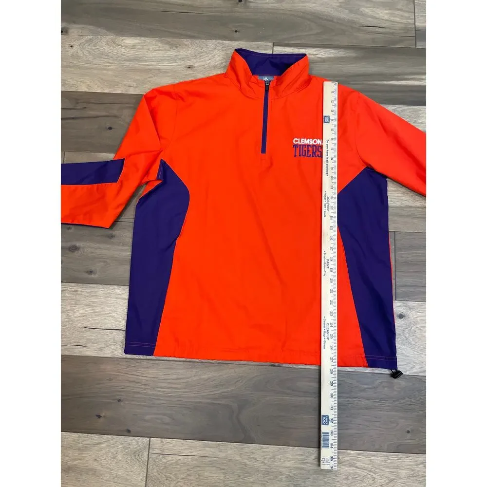 Clemson Tigers M Orange Windbreaker NWT Knights Apparel Embroidered Front Back